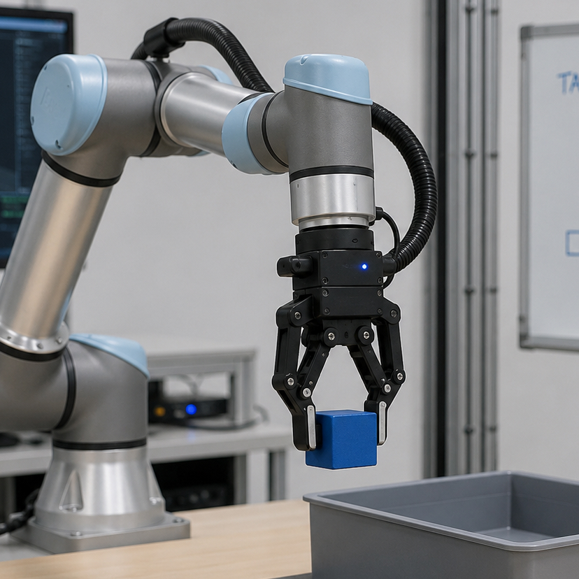 Robot arm — front camera view